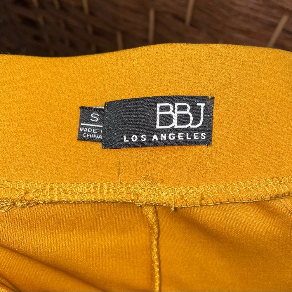 Vibrant Yellow Straight Leg Pants, Size S - Picture 5 of 6
